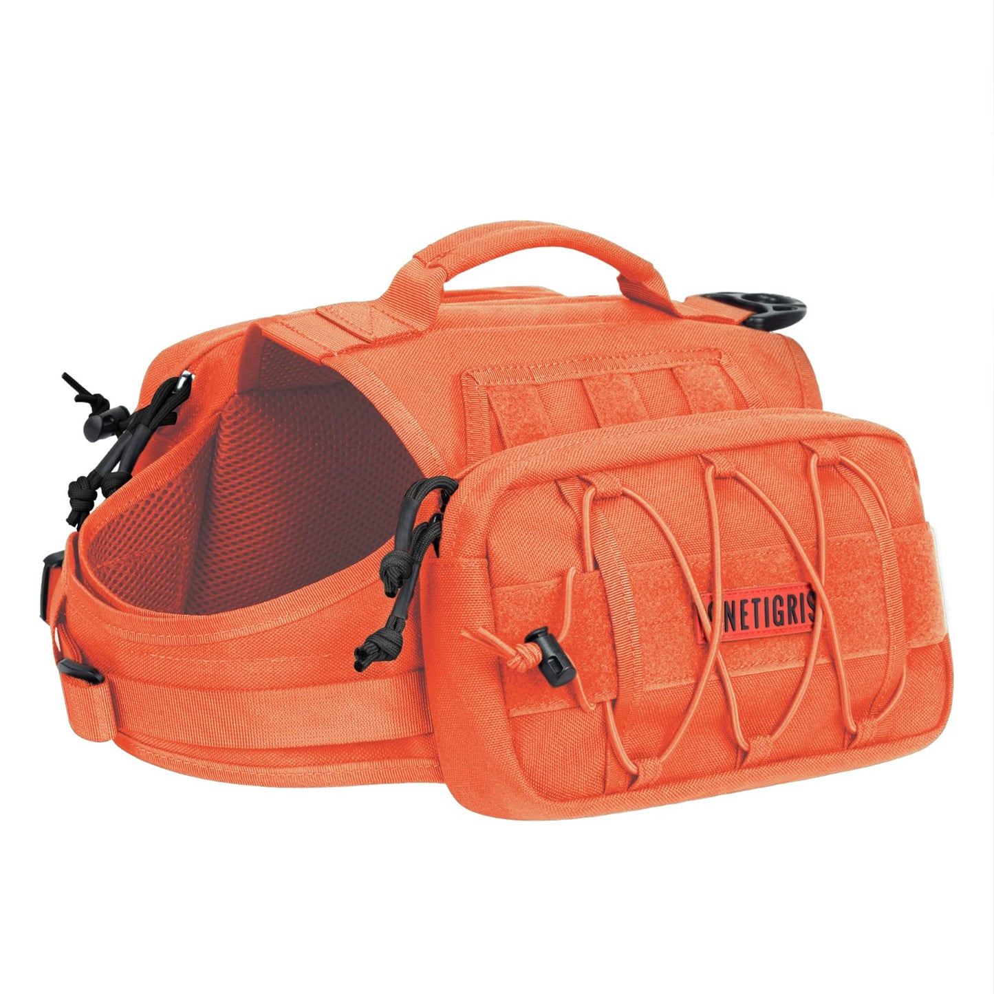 OneTigris Dog Harness with Sidepockets for Hiking Walking Training Running. Medium and Large Dogs, Multiple Colors