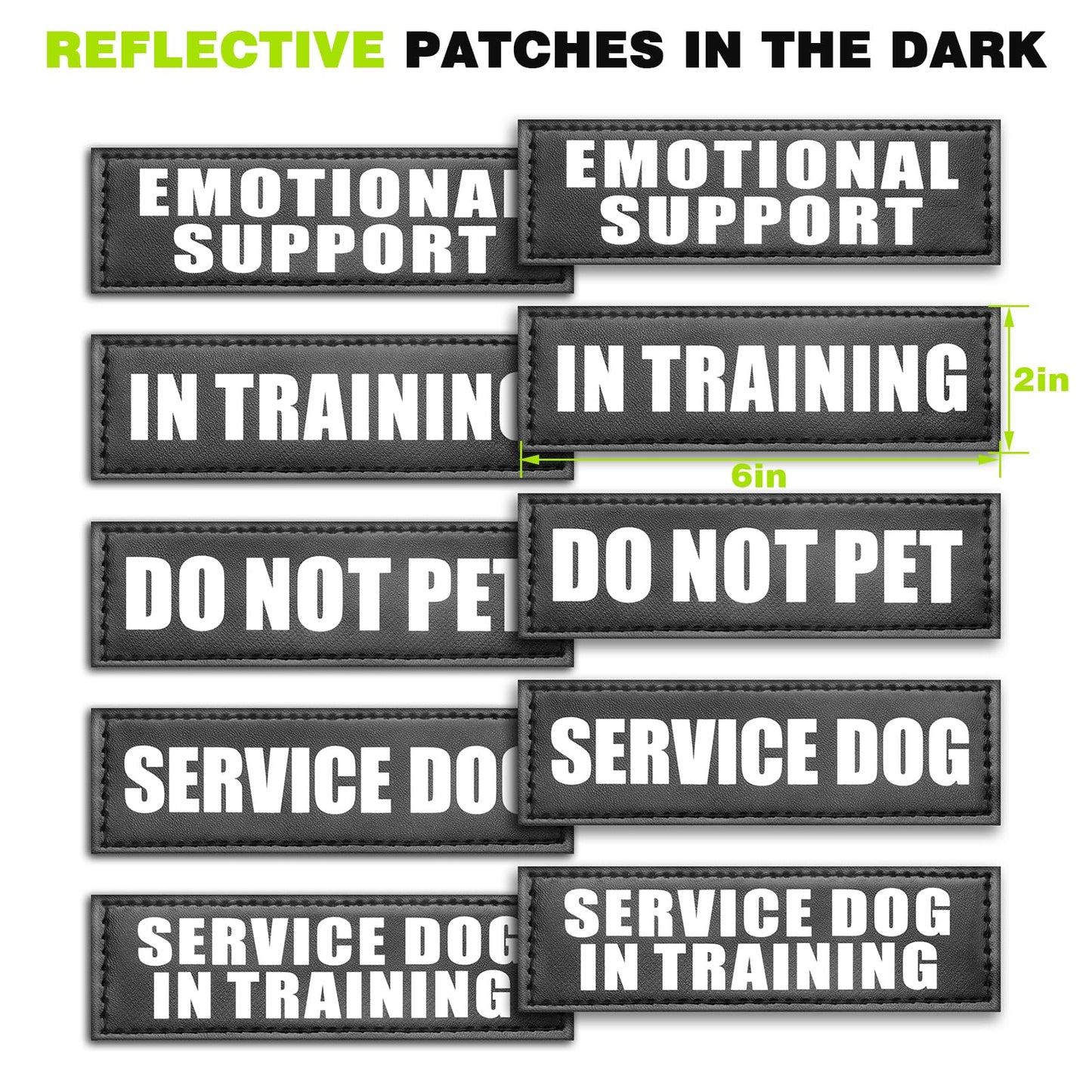 WINSEE Service Dog Vest Harness for Large Dog, Tactical Working MOLLE Vest with 10 Pet Patches, No Pull Heavy Duty Harness for Training Walking