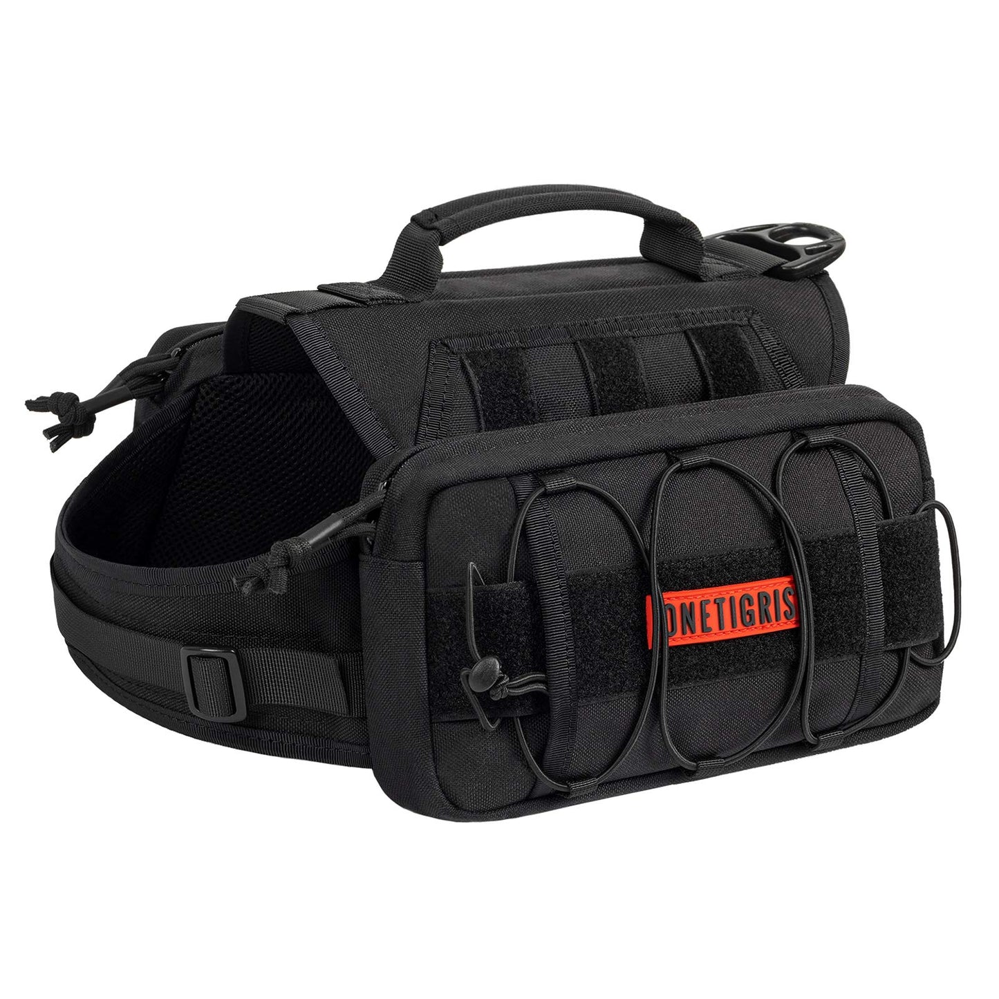 OneTigris Dog Harness with Sidepockets for Hiking Walking Training Running. Medium and Large Dogs, Multiple Colors